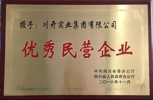 熱烈祝賀川開(kāi)實(shí)業(yè)集團(tuán) 榮獲 2016四川省優(yōu)秀民營(yíng)企業(yè) 榮譽(yù)稱(chēng)號(hào)